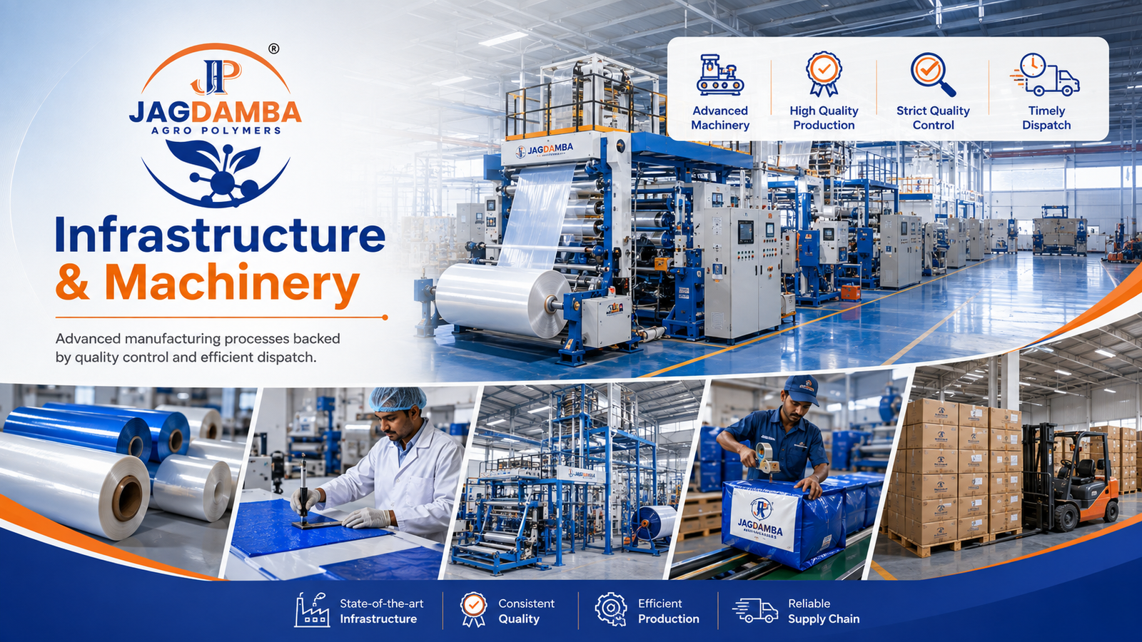 Jagdamba Agro Polymers infrastructure and machinery